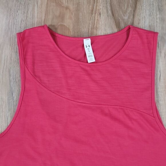 🔹️Under Armour Pink Heat Gear America Athletic Sleeveless Top Medium - Picture 4 of 8